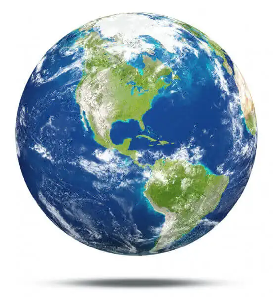 A picture of the world globe.